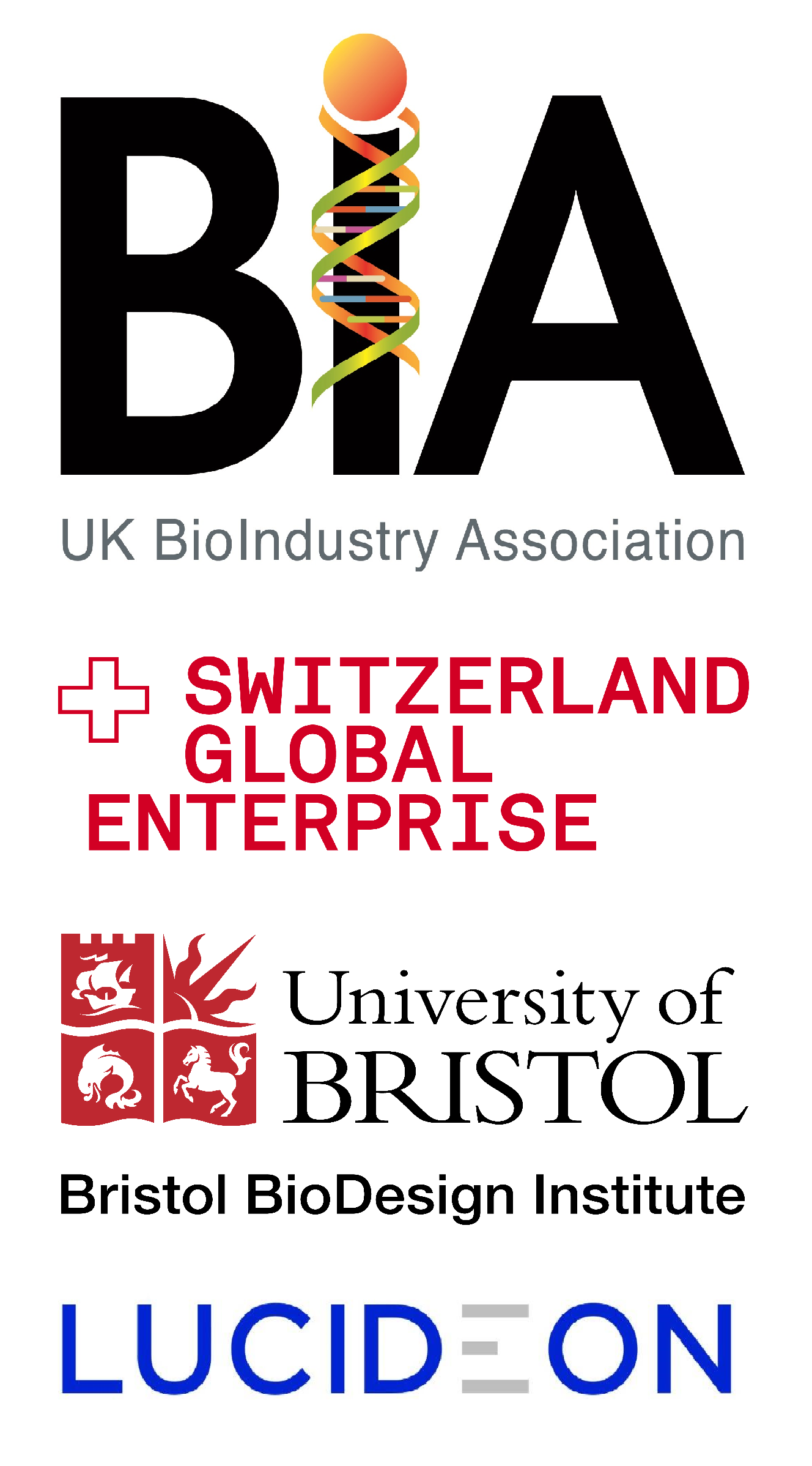 Logos of BIA, BBI, Lucideon and Switzerland Global Exchange